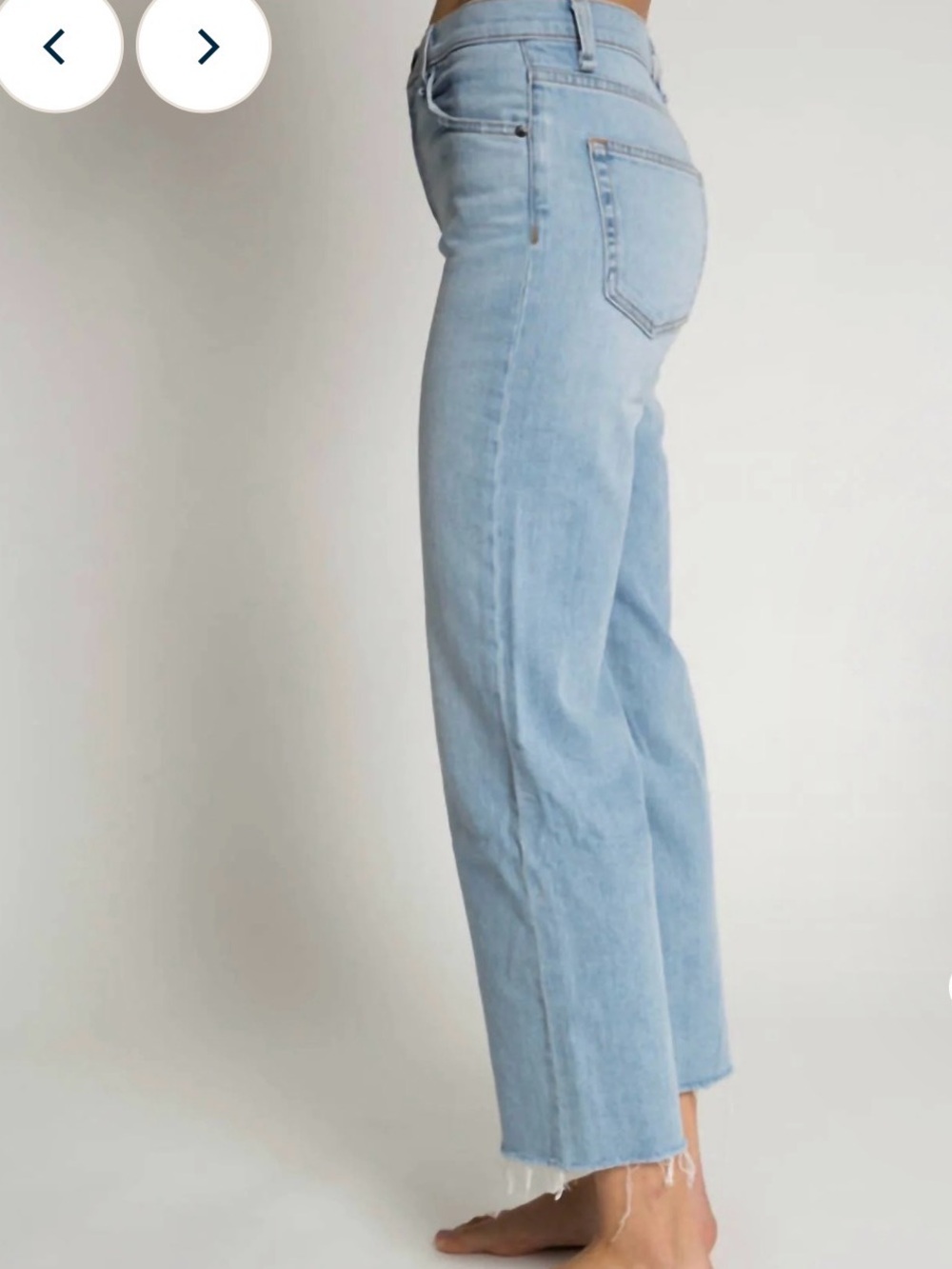 NWOT ASKK NY Zumba Light Blue Wide-Leg Crop 28 - Picture 4 of 11
